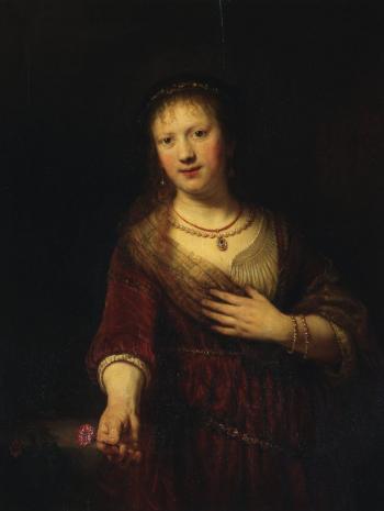 Saskia à la fleur rouge Rembrandt Harmenszoon van Rijn (1606-1669)