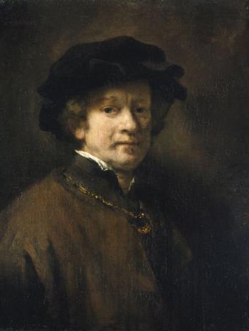 Autoportrait au béret et à la chaîne Rembrandt Harmenszoon van Rijn (1606-1669)