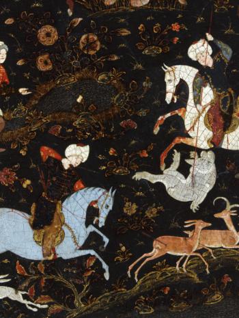 Reliure aux scènes de cour, Muhammadi, Paris, musée du Louvre