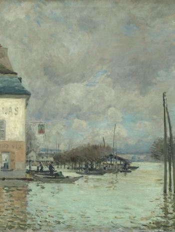 Alfred Sisley (1839-1899), L’Inondation à Port-Marly. 1876, peinture (huile sur toile), 60 × 81 cm. Paris, musée d’Orsay