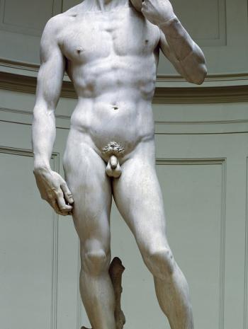 Michelangelo Buonarroti dit Michel-Ange (1475-1564), David. 1501-1504, sculpture (marbre de Carrare), 517 × 199 cm. Italie, Florence, Galleria dell’Accademia (Inv. Scult. n. 1076)