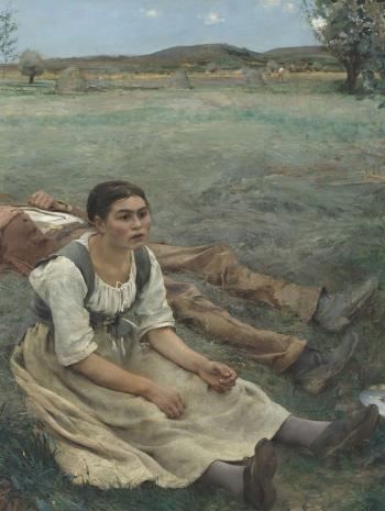 Jules Bastien-Lepage (1848-1884), Les Foins. 1877, peinture (huile sur toile), 160 × 195 cm. Paris, musée d’Orsay (RF 2748)