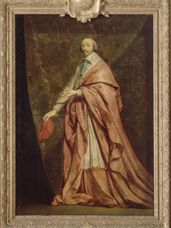 Philippe de Champaigne (1602-1674), Le Cardinal de Richelieu. Vers 1639, peinture (huile sur toile), 222 × 155 cm. Paris, musée du Louvre (Inv. 1136)