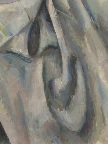 Paul Cézanne (1839-1906), Pommes et oranges (détail de la nappe blanche). Vers 1899, peinture (huile sur toile), 74 × 93 cm. Paris, musée d’Orsay