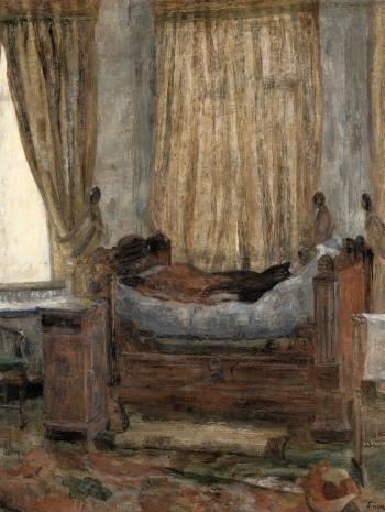 James Ensor (1860-1949), La Dame en détresse. 1882, peinture (huile sur toile), 100,4 × 79,7 cm. Paris, musée d’Orsay