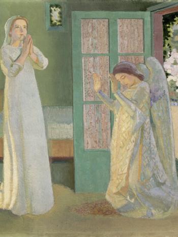 Maurice Denis (1870-1943), L’Annonciation. 1913, peinture (huile sur toile), 98 × 124 cm. Tourcoing, musée des Beaux-Arts (dépôt du musée d’Orsay)