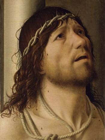 Antonello de Messine (vers 1431-1479), Le Christ à la colonne. XVe siècle, peinture (huile sur bois), 30 × 21 cm. Paris, musée du Louvre (RF 1992 10)