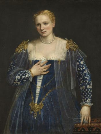 Paolo Caliari, dit Véronèse (1528-1588), Une patricienne de Venise, dit La Belle Nani. Vers 1560, peinture (huile sur toile), 119 × 103 cm. Paris, musée du Louvre, RF 2111