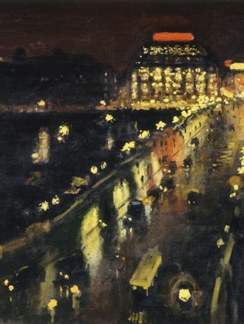 Le Pont Neuf, la nuit - Albert Marquet - Centre Pompidou - Musée national d'art moderne - huile sur toile