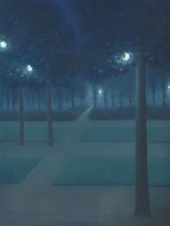 Nocturne au Parc Royal de Bruxelles - William Degouve de Nuncques - Musée d'Orsay - pastel