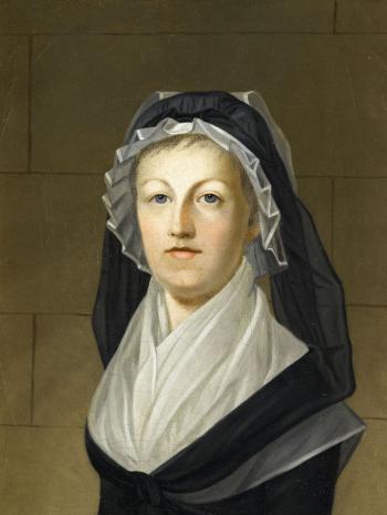 Marie-Antoinette en habit de veuve à la prison de la conciergerie