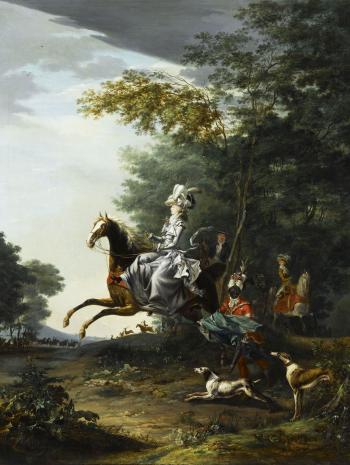 Marie-Antoinette chassant à courre
