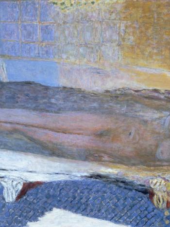 Femme nue dans une baignoire