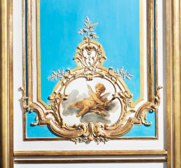 Lambris du de l’appartement sur cour de l’hôtel VillemaréDangé