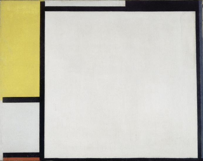 Composition en rouge, jaune et bleu