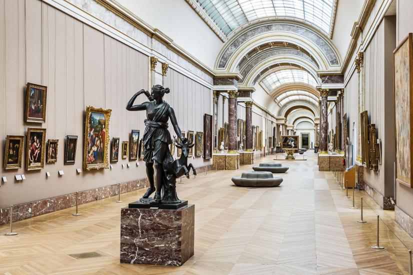 Vue Imaginaire De La Grande Galerie Du Louvre En Ruines Par - œuvre D ...