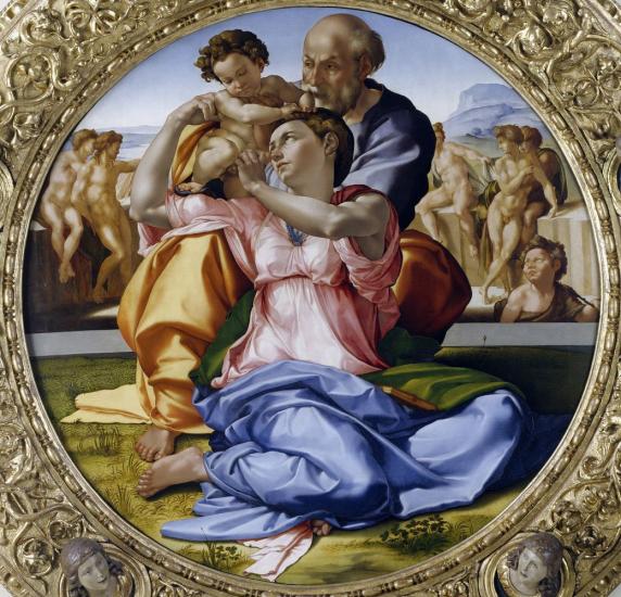 La Sainte Famille avec saint Jean-Baptiste enfant