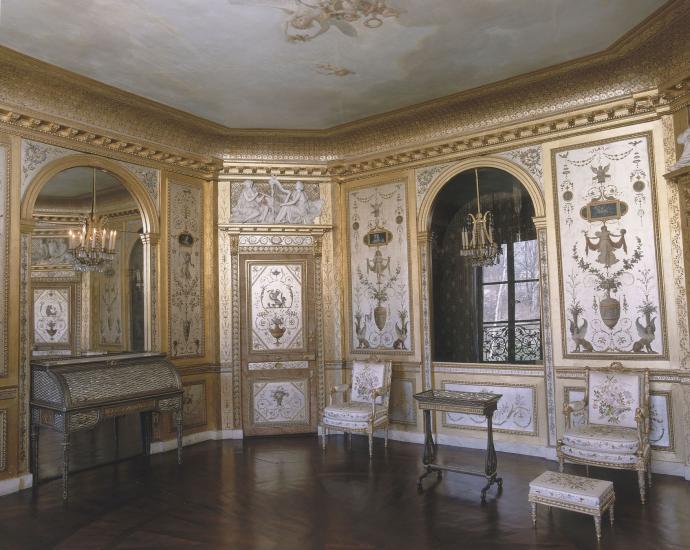 Boudoir d’Argent de la reine Marie-Antoinette au château de Fontainebleau