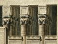 Détail de la façade (pronaos) du temple de Denderah