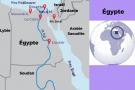 Carte géographie de l'Egypte. Rosette