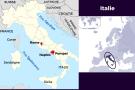 Carte de l'Italie - Pompéi