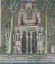 Panneau au baldaquin, relevé des mosaïques de la Grande Mosquée de Damas