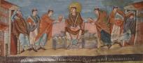 Saint Jérôme travaillant avec ses scribes et distribuant la "Vulgate"