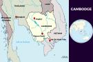 Carte géographique du Cambodge