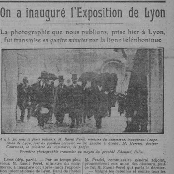 Une du journal Le Petit Journal annonçant la première photo transmise par bélinographe (1914)